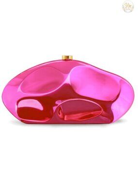 Acrylic Clutch Purse Evening Bag Shell Box Clutch with Chain Party Wedding Prom